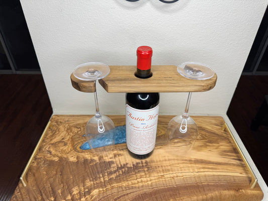 Wine Caddy – Handmade Oak - Modern Style